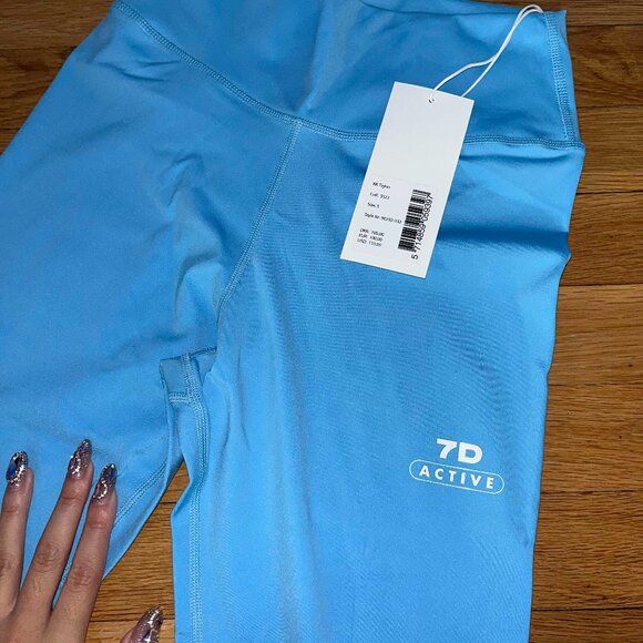 Blue 7 Days Active Signature Leggings (SMALL - Picture 9 of 9